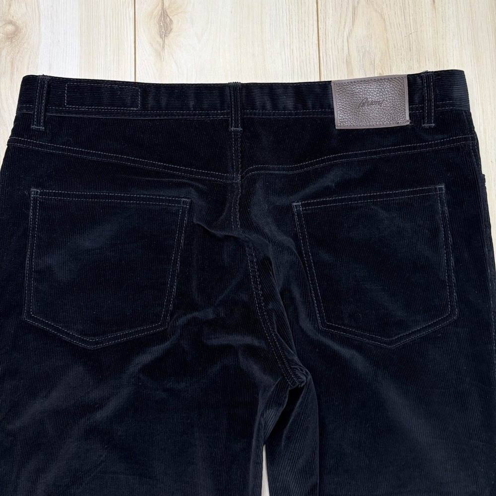 Brioni STELVIO Soft Cotton Luxury Corduroy Black Pants Mens 38x35 Italy - Picture 16 of 16